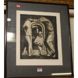 Robert Fawcett - Untitled, artist proof lithograph, pencil signed and dated '87, 31 x 26cm