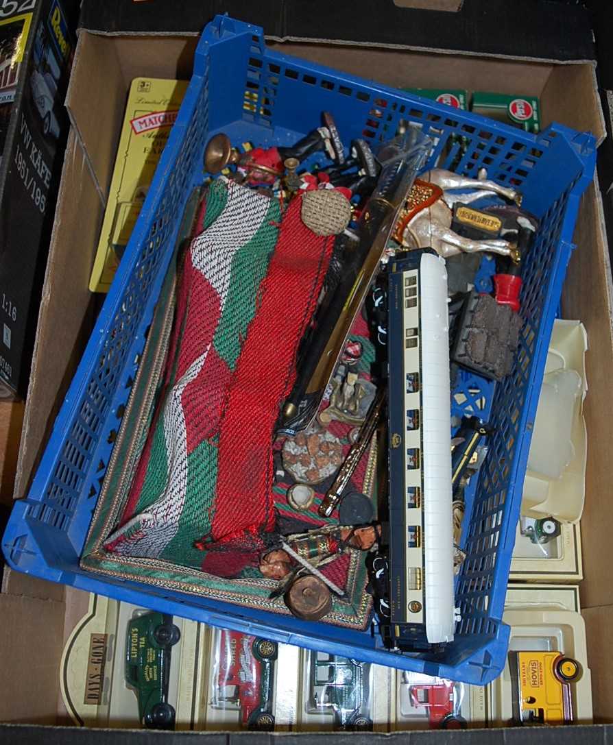 Two boxes containing a quantity of modern issue Days Gone By diecast, Lledo, Models of Yesteryear,