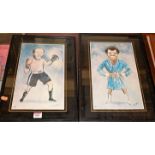 Tim Holder - a set of four caricature boxing prints