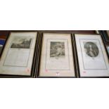 A set of 19th century French steel engravings, depicting allegorical scenes, historical figures,