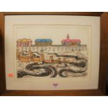 Amelia Bowman - Southwold Pier (Forget-me-Not), artists proof lithograph, pencil signed and titled
