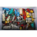 One tray containing a quantity of mainly Corgi, Husky and Majorette loose diecasts, mixed examples