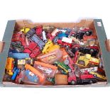 One tray containing a very mixed quantity of diecast tinplate and other examples to include Dinky