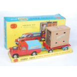 A Corgi Toys gift set 19 Chipperfields Land Rover with elephant and cage on trailer, comprising of