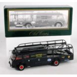 An Old Cars No. 56000 1/43 scale model of a Fiat Ferrari car transporter, finished in dark
