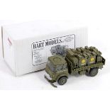A Hart Models 1/48 scale white metal professionally kit built model of a Bedford MK with Ubre,