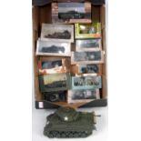 13 various mixed scale modern release military diecasts mainly 1/18 and 1/43, manufacturers to