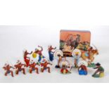 A collection of Herald Lonestar and other lead hollow cast and plastic plains Indians figures to
