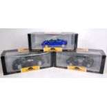 A Chrono 1/18 scale boxed Lotus racing car diecast group, three examples to include a No. H1022