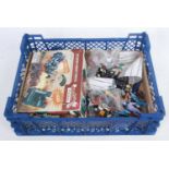 One tray containing a quantity of various Britains Timpo and other plastic figures and