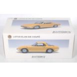 An Autoart Millennium Edition Model No. 75352 1/18 scale model of a Lotus Elan Coupe S/E S3 saloon