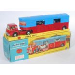 A Corgi Toys No. 1130 Chipperfields Circus horse transporter with horses, comprising of red cab