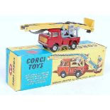 A Corgi Toys No. 64 working conveyor on Ford Control Jeep comprising red body with yellow working