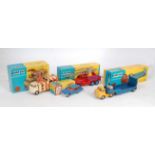Four various boxed repainted and playworn Corgi Toy original diecasts to include a No. 1106 Decker