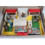 An Elf Toys No. 16 boxed zoo playset of wooden and metal construction with various interchangeable