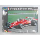 A Revell model No. 07229 1/12 scale plastic kit for a Ferrari 126 C2 1982 Formula 1 race car, housed