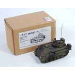 A Hart Models model No. HT21 1/48 scale white metal and resin hand built model of an FV438 swing