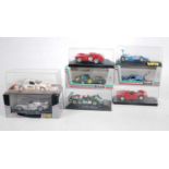Eight various boxed and plastic cased 1/43 scale Classic Car and Racing Saloons, some examples