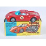 A Corgi Toys No. 314 Ferrari Berlinetta 250 Le Mans racecar, comprising of red body with wirework