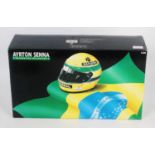 A Minichamps Model No. 881212 Ayrton Senna Maclaren MP 4/4 Formula One race car, appears as