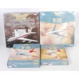 A Corgi Aviation Archive Classic Jetliners and Military Airpower 1/144 scale aircraft group, four