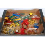 One tray containing a quantity of various loose Britains and other farm implements and attachments