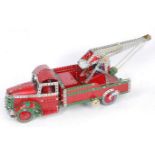A home-made model of a Meccano breakdown lorry, based on a Bedford breakdown lorry, comprising of