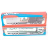 A Tekno 1/50 scale boxed road haulage diecast group to include a Henry Mijderwijk Transport Scania