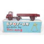 A Spot-On Models No. 111A Thames Trader tractor unit with flat bed trailer with sides, over-