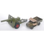 A Britains military series military vehicle group and field gun group to include a No. 1877 military