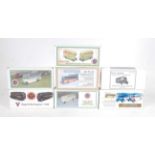 Seven various boxed 1/76 scale resin, plastic, card, and metal public transport kits, unchecked