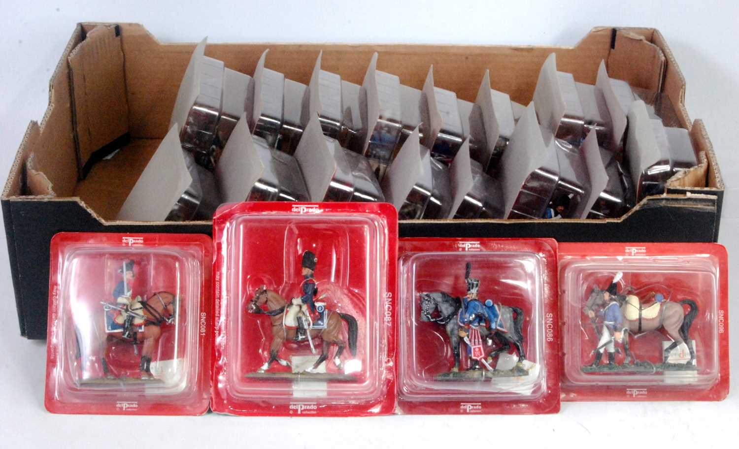 120 blister packed Del Prado Cavalry of the Napoleonic Wars white metal hand painted miniature