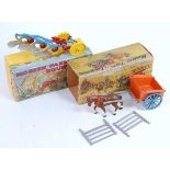 A Crescent Toys boxed modern farm equipment boxed implement group to include a No. 814 plough (VG,
