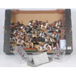 One tray containing a quantity of various white metal mixed figures and accessories to include
