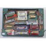 One tray containing a quantity of various H0 and 1/43 scale and also 1/76 scale mixed public