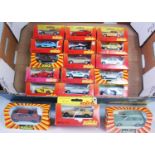 18 various window boxed Solido mixed racing and saloon vehicles, all 1/43 scale, examples to include