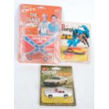 A Corgi Toys and ERTL carded diecast vehicle and aircraft group to include a Corgi No. 78 Batcopter,