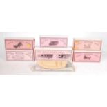 Seven various boxed Langley Miniature Models 00 scale/1:76 scale, white metal and resin miniature