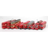 Ten various boxed white metal kit built public transport buses and trams, mixed manufactures to