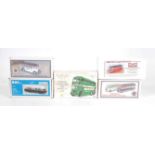 Five various boxed resin, plastic, and white metal 1/76 scale public transport kits to include The