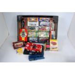 One tray containing a quantity of various mixed scale vintage and modern release racing car and