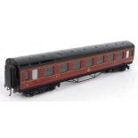 Bassett Lowke LMS all/3rd bogie coach No. 2822 (E)