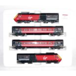 Two Hornby items: R685 BR blue/grey HST set, missing track (G-BP), with a similar HST Virgin livery,