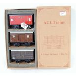 ACE Trains Set 1 of three vans:- NE Gunpowder, NE Goods and GW Goods (M-BM)