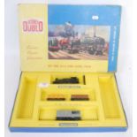 2006 Hornby Dublo 2-rail 0-6-0 tank goods set comprising BR 31337 black loco (all steps present),