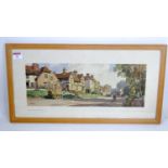 An original framed and glazed railway carriage print of Sible Hedingham, Essex, as taken from a