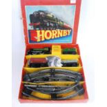 A Hornby no. 3 Goods Set a few minor chips and scratches, generally good for age, box lid and