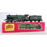 2221 Hornby Dublo 2-rail loco and tender 'Cardiff Castle', appears little used, but small