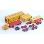 Two Dublo Dinky Toys - 072 Bedford articulated flat truck, heavily chipped (F-G)(BP); with 078