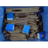 Large crate Hornby Dublo 3-rail track, approx quantities: 60 straights, 15 halves, 12 quarters, 13